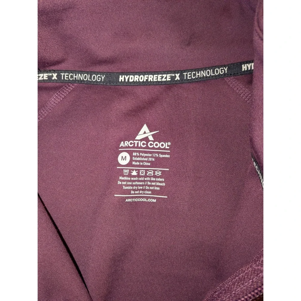 HydroFreeze X Instant Cooling Zip‎ Up Long Sleeve Womens Medium Purple